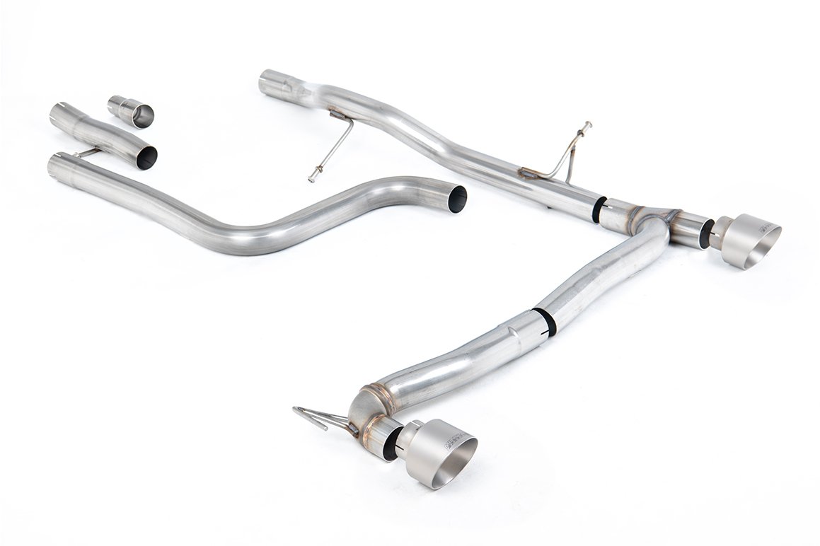 Ford Fiesta MK8 1.0T ST Line (modelos con GPF) doble salida – no resonado (más sonido) desde GPF/OPF con titanio cepillado colas GT-100 (requiere Maxton Diffuser)