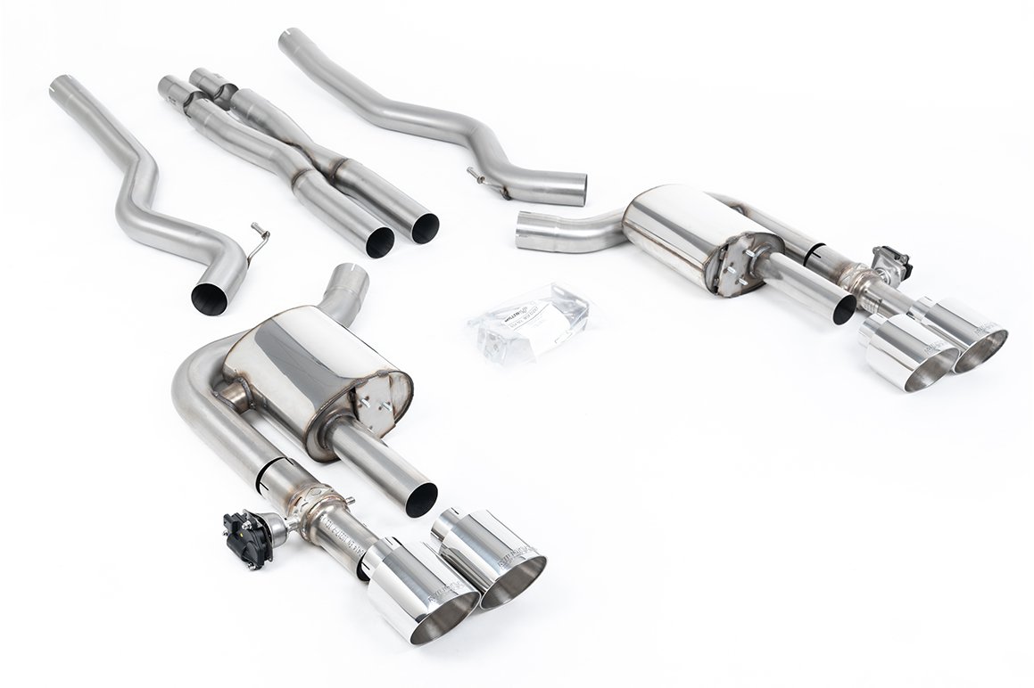 Ford Mustang 5.0 V8 Dark Horse/Mach 1 – Active con válvulas cat-back con X-Pipe y colas pulidas