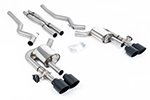 Ford Mustang 5.0 V8 Dark Horse/Mach 1 – Active con válvulas cat-back con X-Pipe y colas negras Cerakote