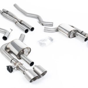 Ford Mustang 5.0 V8 Dark Horse/Mach 1 – Active con válvulas cat-back con X-Pipe y colas de titanio cepillado
