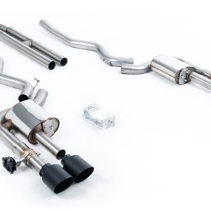 Ford Mustang 5.0 V8 Dark Horse/Mach 1 – Active con válvulas cat-back con H-Pipe y colas negras Cerakote