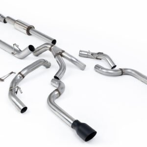 Ford F150 5.0 V8 Supercrew – Race Part-Resonated (Louder) Cat-back with Dual Cerakote Black Tips