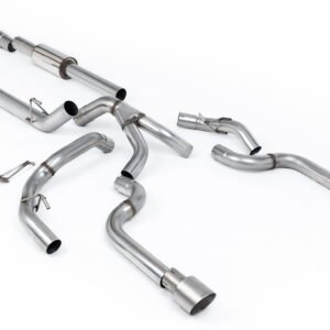 Ford F150 5.0 V8 Supercrew – Race Part-Resonated (Louder) Cat-back with Dual Brushed Titanium Tips