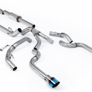 Ford F150 5.0 V8 Supercrew – Race Part-Resonated (Louder) Cat-back with Dual Burnt/Blue Titanium Tips