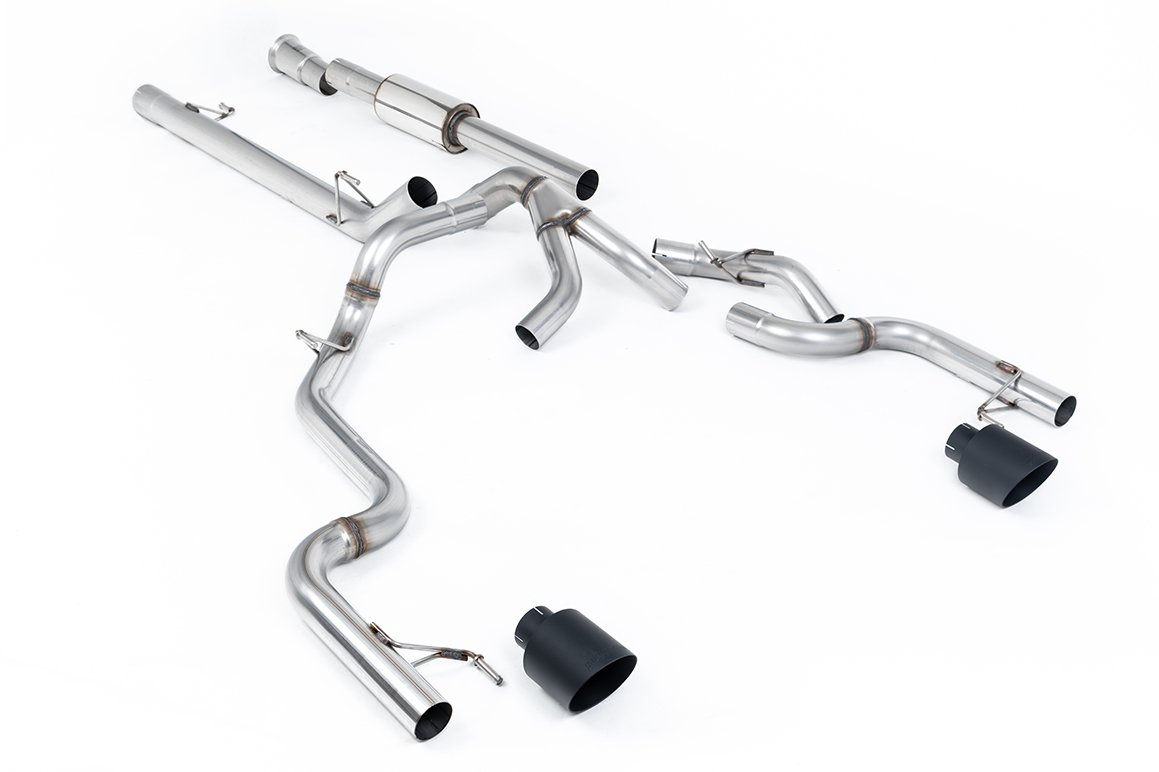 Ford F150 5.0 V8 Supercrew Tremor – Race Part-Resonated (Louder) Cat-back with Dual Cerakote Black Tips