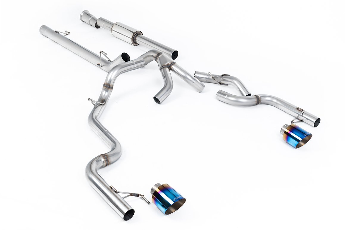 Ford F150 5.0 V8 Supercrew Tremor – Race Part-Resonated (Louder) Cat-back with Dual Burnt Titanium Tips