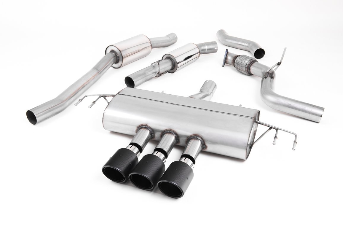 Honda Civic FK8 Type R – Resonated Cat-Back Exhaust System with 3 x Carbon Jet-100 Trims