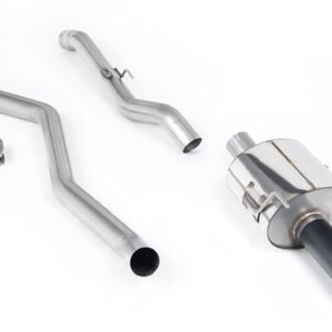 Honda Integra DC5 Type R – no resonado cat-back (más sonido) con pared simple 3.5′ cola negra Cerakote