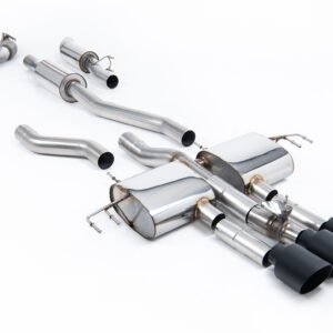 Honda Integra DE5 Type S – resonado (más discreto) cat-back con 3 x colas GT-115 negras Cerakote
