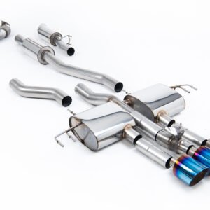 Honda Integra DE5 Type S – resonado (más discreto) cat-back con 3 x colas GT-115 de titanio azul/quemado