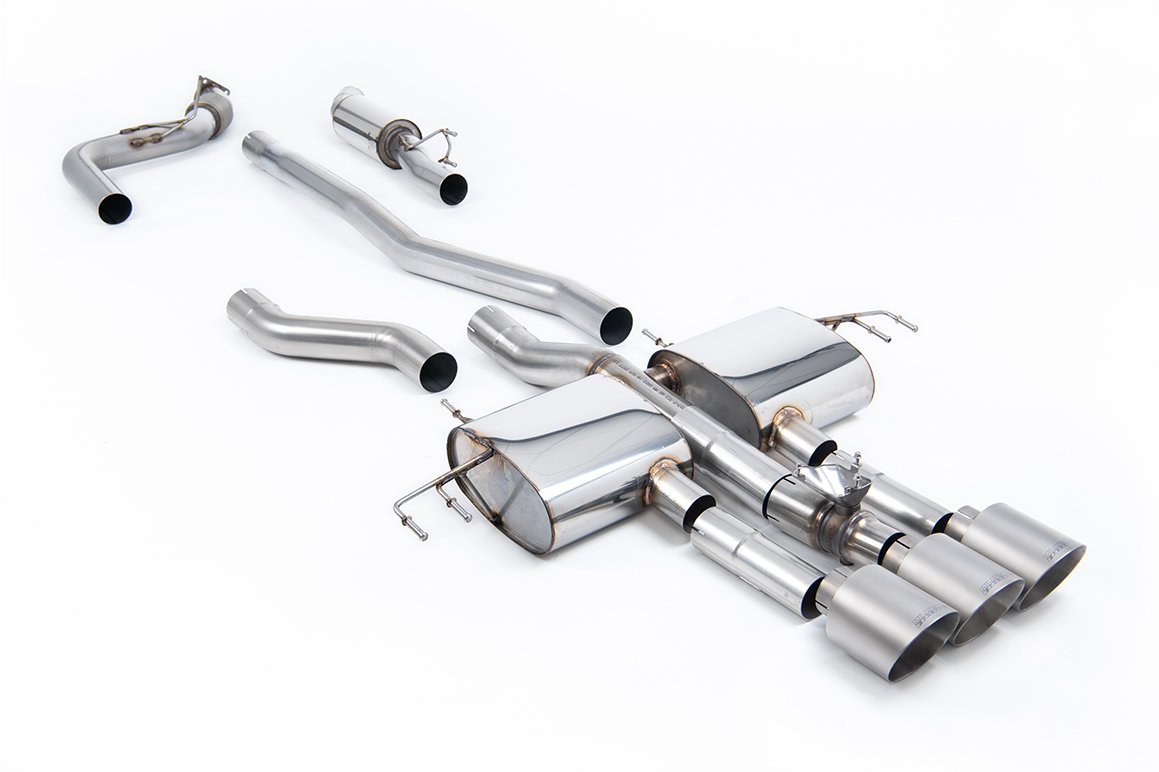 Honda Integra DE5 Type S – semirresonado (volumen medio) cat-back con 3 x colas GT-115 de titanio cepillado