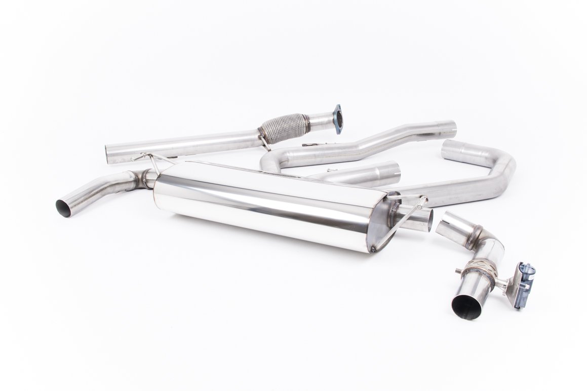 Hyundai/Kia i30N Performance (modelos sin GPF) – no resonado (más sonido) sistema de escape cat-back con colas GT-115 de titanio