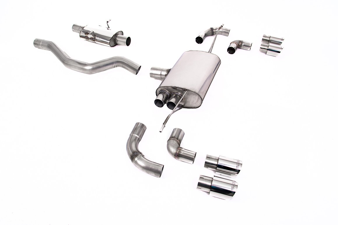 Land Rover Defender 90 2.0L P300/P400e – sistema desde OPF/GPF resonado (más discreto) con colas GT-90 pulidas