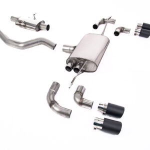 Land Rover Defender 90 2.0L P300/P400e – sistema desde OPF/GPF resonado (más discreto) con colas JET-90 de carbono