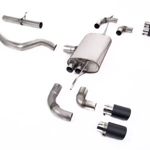 Land Rover Defender 90 2.0L I4 P300/P400e – sistema desde OPF/GPF no resonado (más sonido) con colas JET-90 de carbono