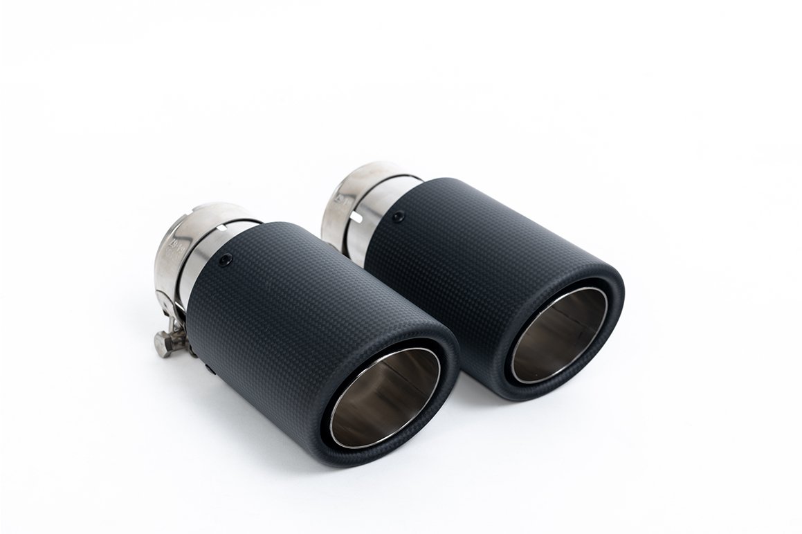 Land Rover Defender D200/250/300 90,110,130 (Diesel modelos) – silencioso trasero con salidas dobles JET-90 de carbono