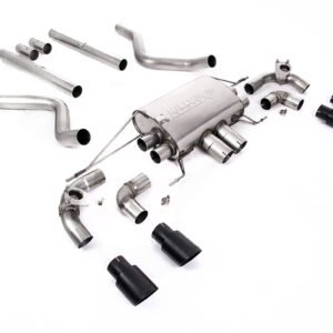 Land Rover Defender 90 5.0 V8 (NAS modelos sin GPF) – sistema cat-back con válvulas y colas negras Cerakote – no resonado (sonido máximo)
