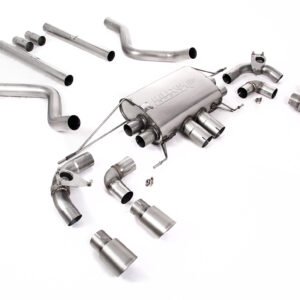 Land Rover Defender 90 5.0 V8 (NAS modelos sin GPF) – sistema cat-back con válvulas y colas de titanio cepillado – no resonado (sonido máximo)