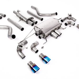 Land Rover Defender 110 5.0 V8 (NAS modelos sin GPF) – sistema cat-back con válvulas y colas de titanio quemado – resonado