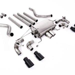 Land Rover Defender 110 5.0 V8 (NAS modelos sin GPF) – sistema cat-back con válvulas y colas negras Cerakote – no resonado (sonido máximo)
