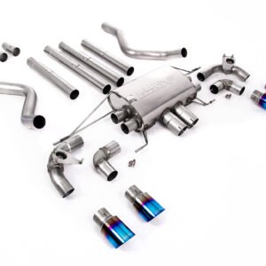 Land Rover Defender 110 5.0 V8 (NAS modelos sin GPF) – sistema cat-back con válvulas y colas de titanio quemado – no resonado (sonido máximo)