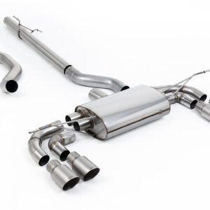 Land Rover Defender 130 2.0 I4 P300 y P400e – no resonado sistema desde OPF/GPF con colas de titanio cepillado