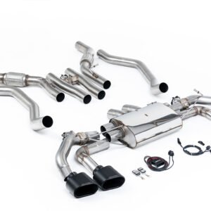 Range Rover Sport P530 L461 V8 – desde OPF/GPF (con válvulas) con colas ovaladas negras Cerakote
