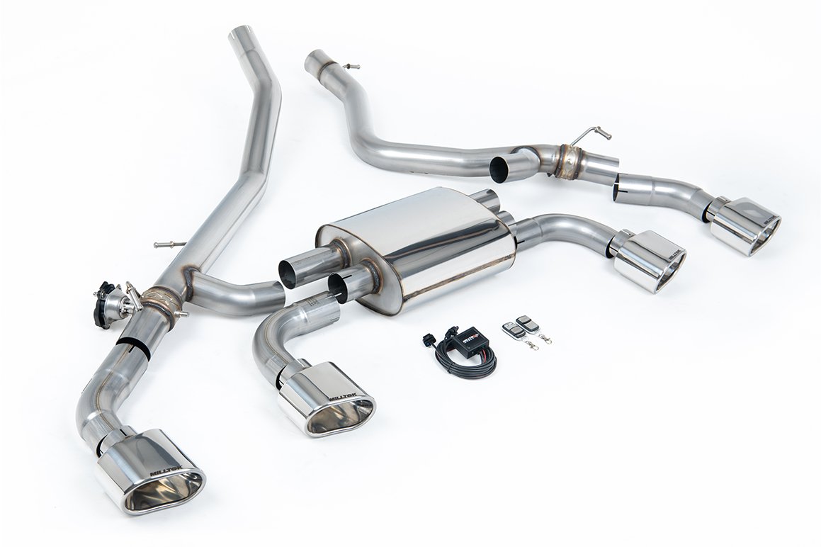 Range Rover Sport P440/460/510/550e L461(Hybrid) – sistema axle-back (con válvulas) con colas ovaladas pulidas