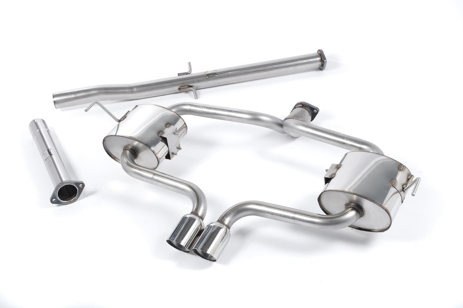 Mini Cooper S R53 – Non-Resonated (Louder) Cat-Back Exhaust System with Polished Trims