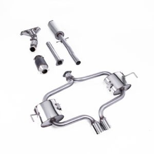 Mini Cooper S R53 – Full Resonated (Quieter) Exhaust System with Hi-Flow Sports Catalyst & Polished Trims