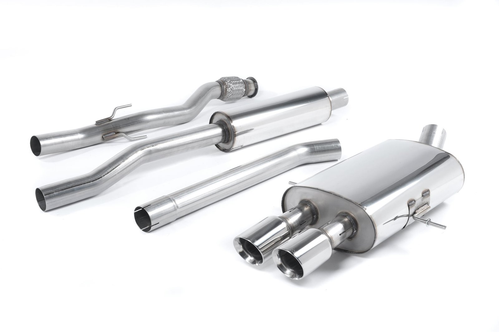 Mini Cooper S R56/R58 – Resonated (Quieter) Cat-Back Exhaust System with Twin Round Tailpipes