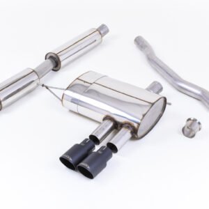 Mini Cooper S F56 – Resonated (Quieter) Cat-Back Exhaust System with Cerakote Black Tips