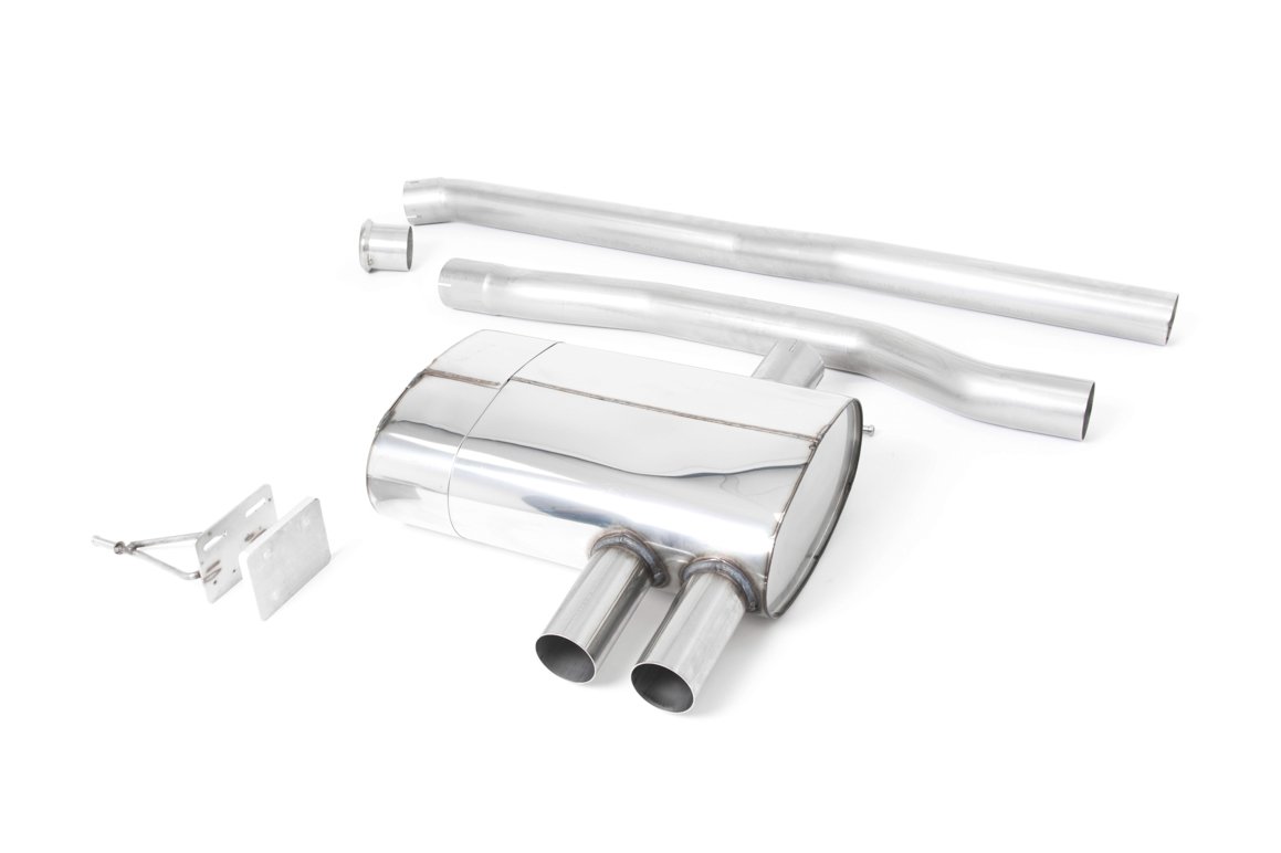 Mini Cooper S/JCW F56 – Non-Resonated (Louder) Cat-Back Exhaust System with GPF Bypass with Carbon JET-90 Trims