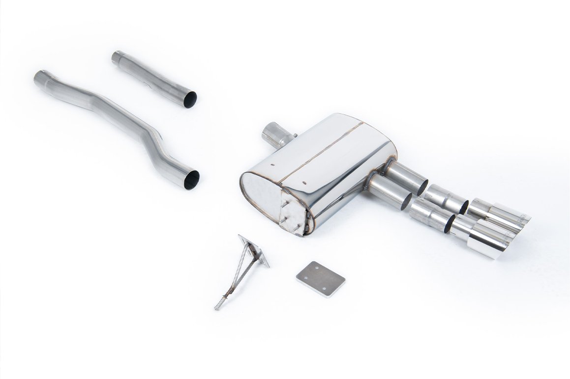 Mini Cooper S F55 (LCI Only) – GPF/OPF Back Exhaust System with Polished GT-90 Trims