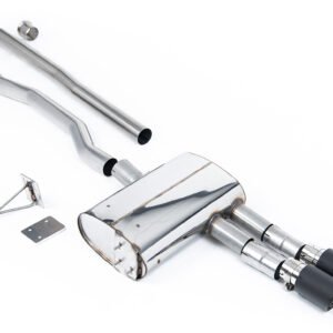 Mini Cooper S F55 (LCI Only) – GPF Bypass – Non Resonated (Louder) Cat-Back Exhaust System with Carbon JET-90 Trims