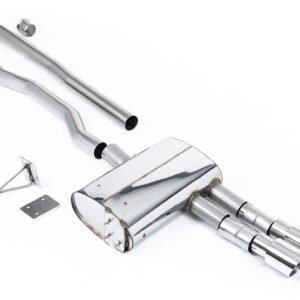 Mini Cooper S F55 (LCI Only) – GPF Bypass – Non Resonated (Louder) Cat-Back Exhaust System with Polished GT-90 Trims