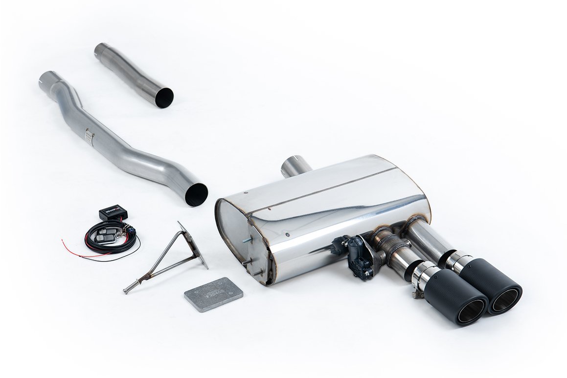 Mini Cooper S F56 (LCI Only) – Valved GPF/OPF Back Exhaust System with Carbon JET-90 Trims