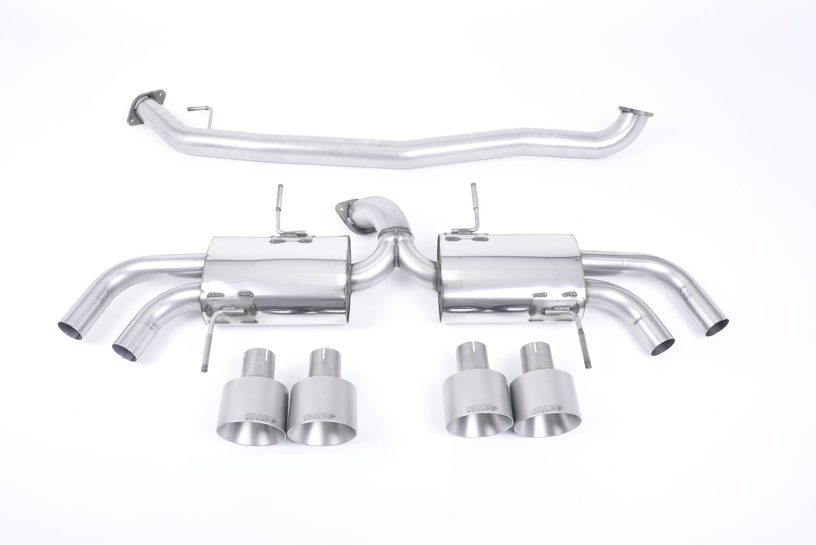 Nissan GT-R R35 – Secondary Cat-Back Exhaust System with Quad Brushed Titanium Trims