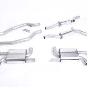 Porsche Cayenne 958 Turbo V8 (Pre-Facelift) – Resonated (Quieter) Cat-Back Exhaust System – Uses OE Tips