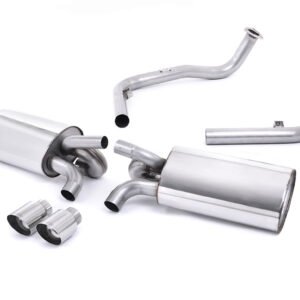 Porsche 987 S 3.4 Boxter/Cayman (Gen 2) – Non-Resonated (Louder) Cat-Back Exhaust System with Polished Trims