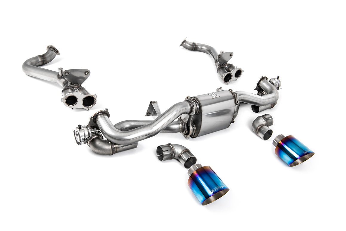 Porsche 718 GTS/GT4 4.0 Boxter/Cayman (GPF Pre Feb 2020 modelos) – GPF/OPF Bypass con colas GT-115 de titanio quemado
