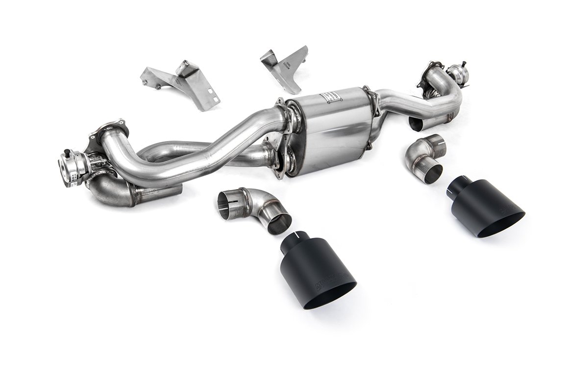 Porsche 718 GTS/GT4 4.0 Boxter/Cayman (GPF PDK modelos) – desde filtro de partículas con colas negras Cerakote
