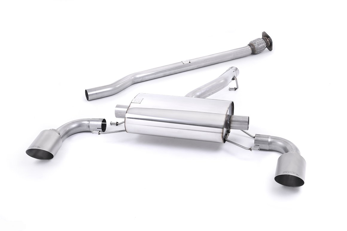 Toyota GT86/Subaru BRZ – Non-Resonated (Louder) Secondary Cat-Back Exhaust System with Brushed Titanium Trims