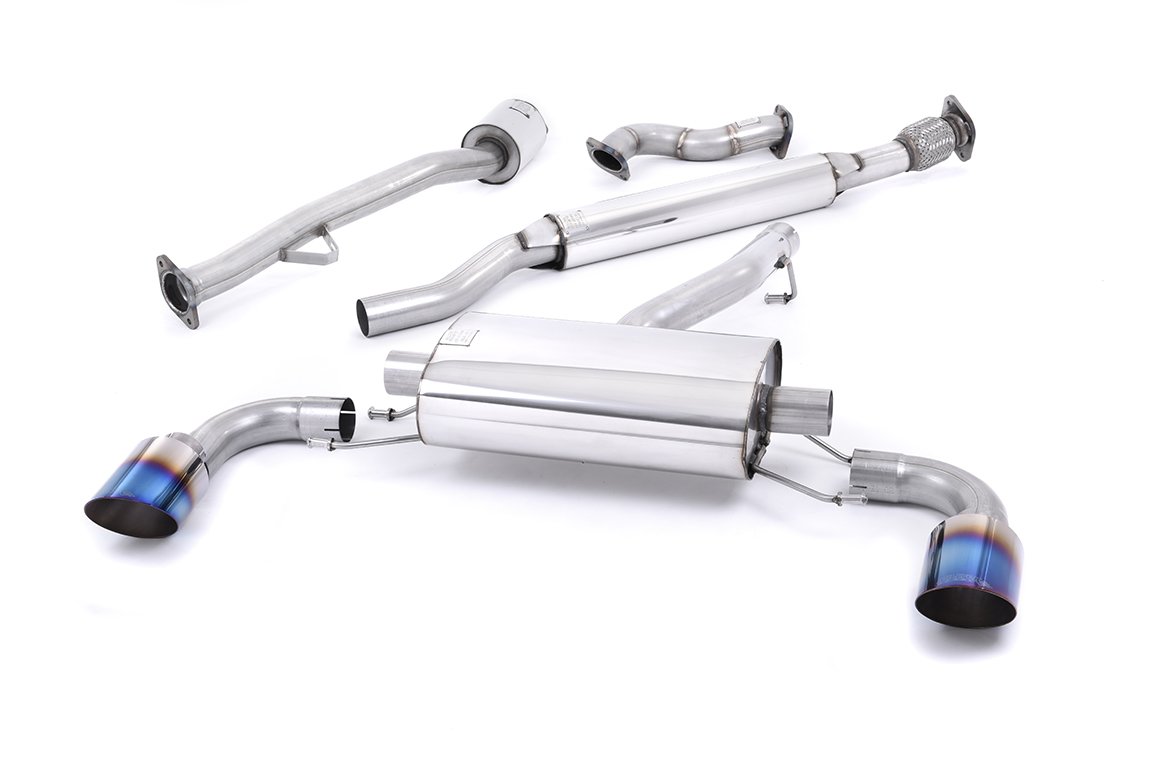 Toyota GT86/Subaru BRZ – Resonated (Quieter) Primary Cat-Back Exhaust System with Burnt Titanium Trims
