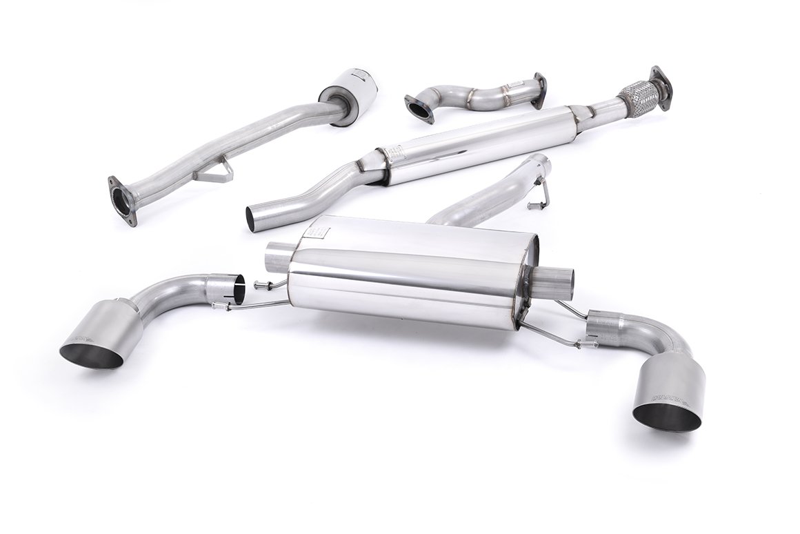Toyota GT86/Subaru BRZ – Resonated (Quieter) Primary Cat-Back Exhaust System with Brushed Titanium Trims