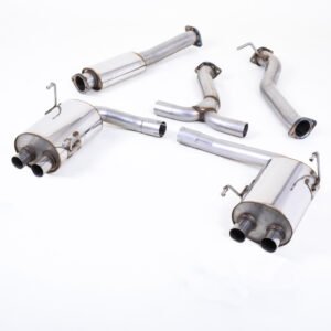 Subraru Impreza WRX & STi (2014 – 2021) – Resonated (Quieter) Cat-Back Exhaust System with MSUB169 Connector & Burnt Titanium GT-100 Tips