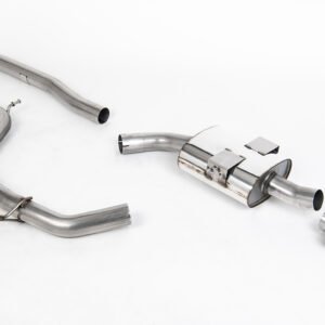Seat Leon FR 2.0 TDI – Non-Resonated (Louder) Cat-Back Exhaust System with Single Polished Oval Tip (Cupra K1 Style)