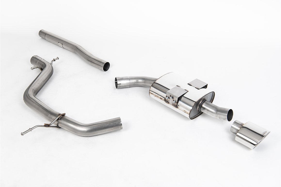 Seat Leon FR 2.0 TDI – Non-Resonated (Louder) Cat-Back Exhaust System with Single Polished Oval Tip (Cupra K1 Style)