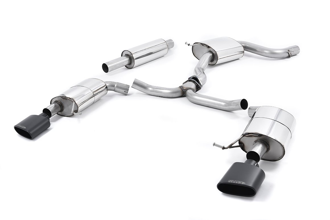 Seat Leon ST Cupra 280/290 2.0 TSI (Non GPF Models) – Resonated (Quieter) Cat-Back Exhaust System with Cerakote Black Oval Tips