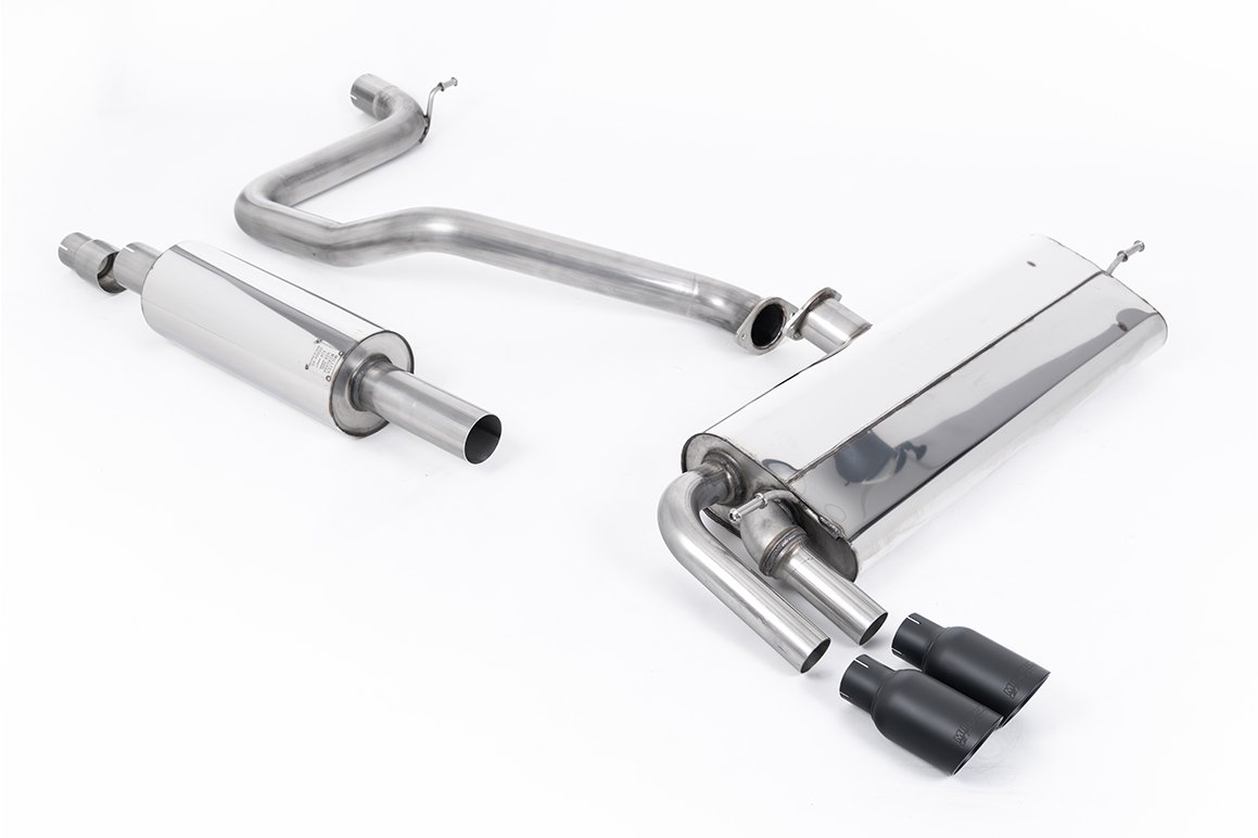 Seat Leon FR 1.4 TSI – Resonated (Quieter) Cat-Back Exhaust System with GT-80 Cerakote Black Trims
